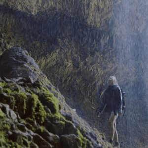 Video thumbnail of someone looking at a waterfall