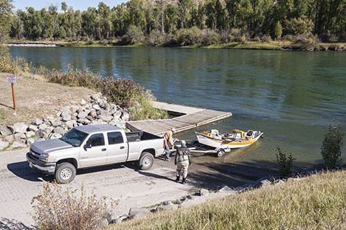 A boat launch site at South Fork Salmon River