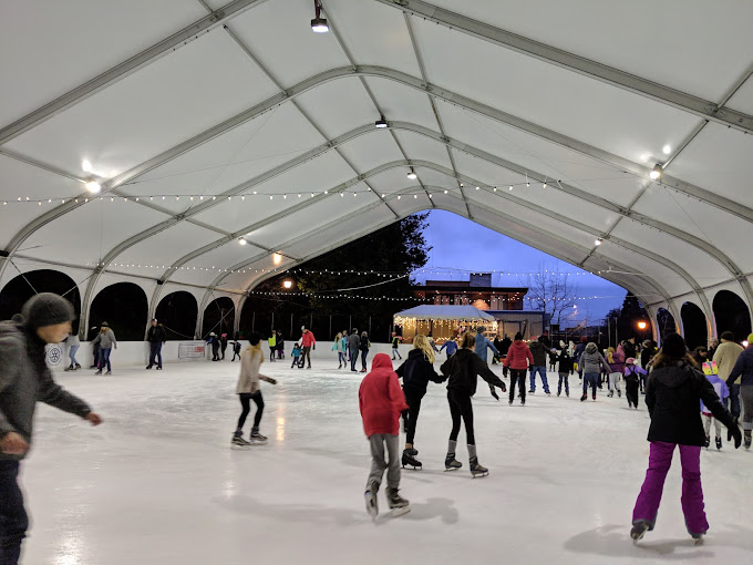 People skating at the Ashland Rotary Centennial Ice Rink